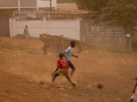 football in the shadow of a wreck