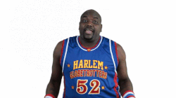 everybody shrug GIF by Harlem Globetrotters-downsized